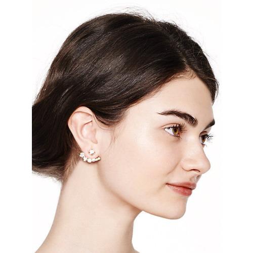 Kate Spade Dainty Sparklers Ear Jacket Stud Earrings - Aquamarine Blue - Kate  Spade jewelry - 051801312120 | Fash Brands