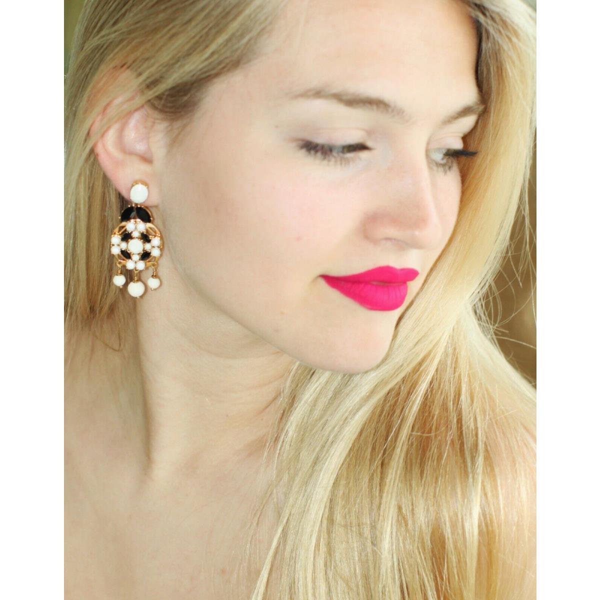 Kate Spade New York Jeweled Tile Statement Drop Earrings Dramatic Black  White - Kate Spade jewelry - 098686661103 | Fash Brands