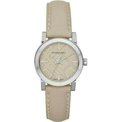 Burberry BU9207 Beige Dial Beige Leather Strap 26 mm Women`s Watch