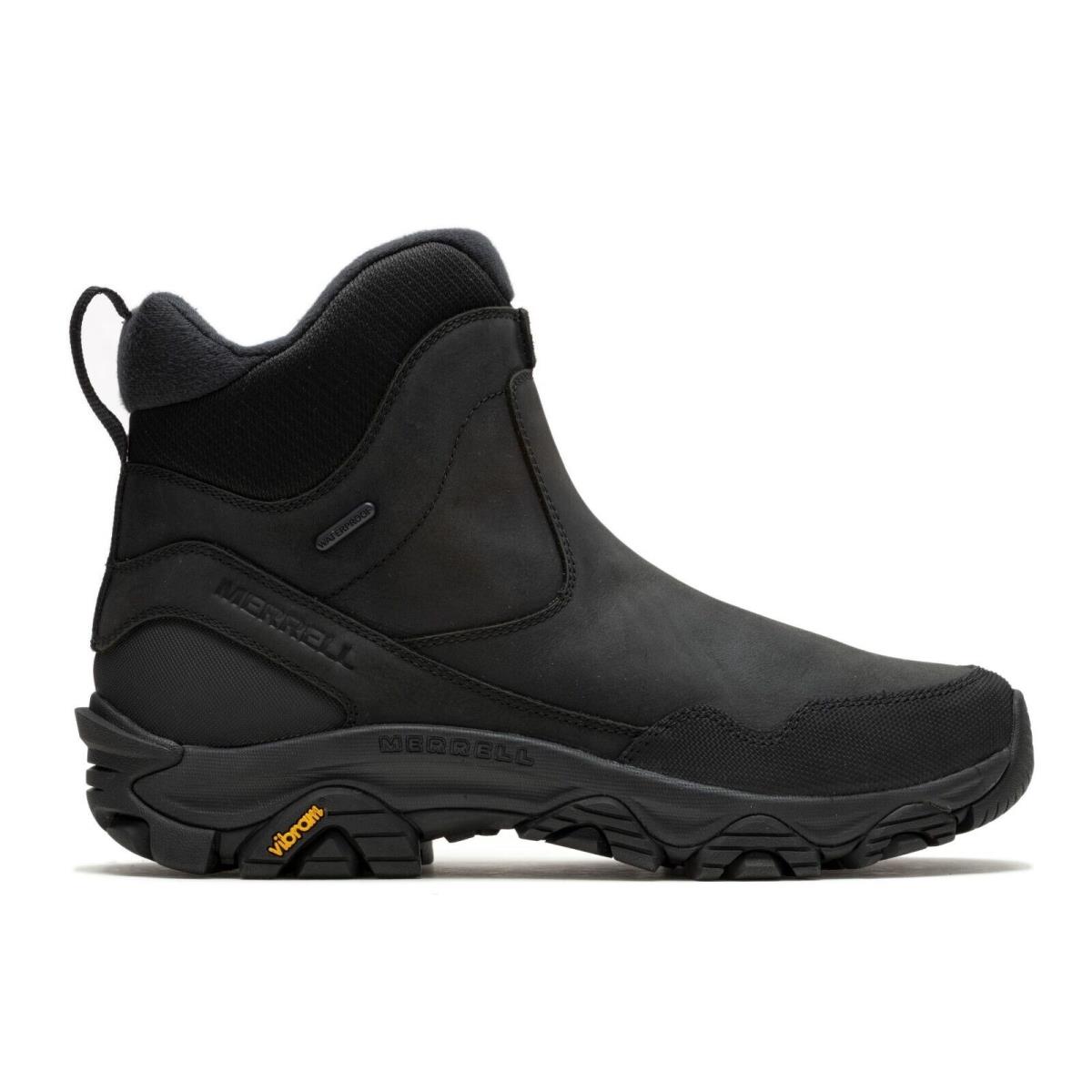Merrell Coldpack 3 Men`s 10.5 Black Waterproof Pull-on Ankle Snow Boots KHD239