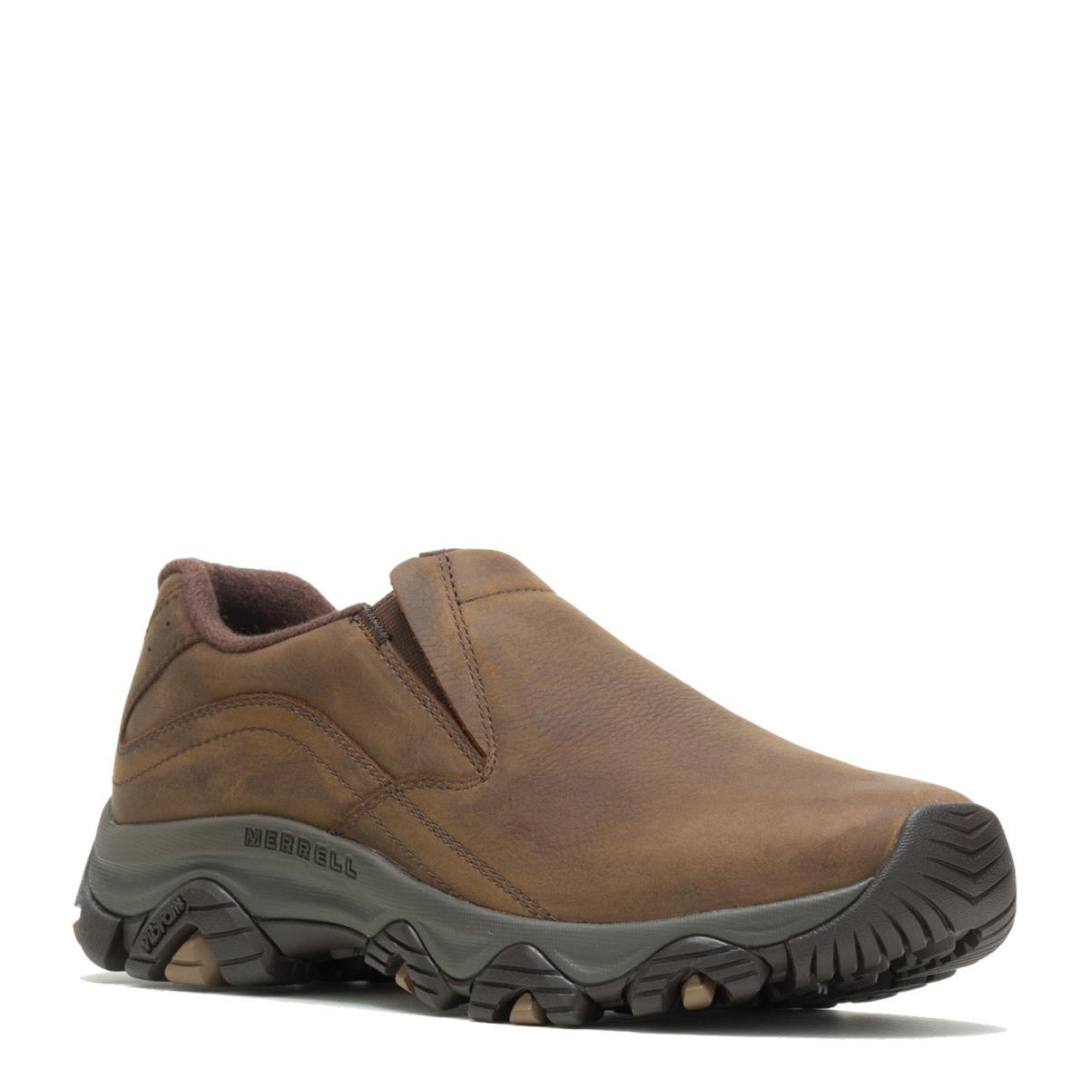 Men`s Merrell Moab Adventure 3 Moc Slip-on - Wide Width J003815W Earth Fabric L