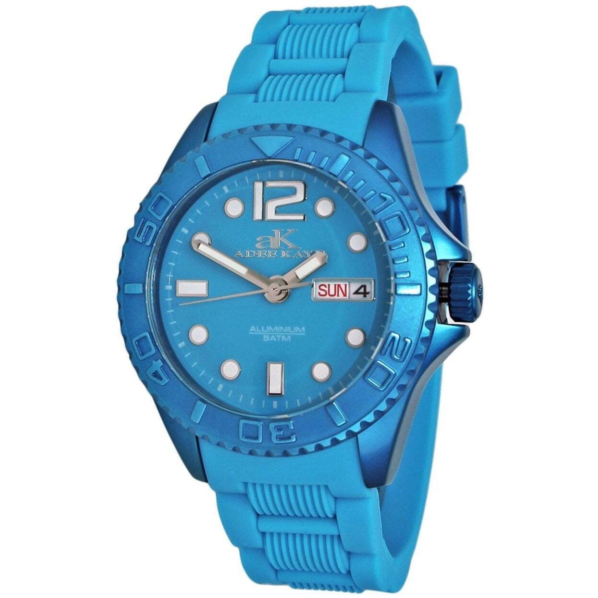 Adee Kaye Womens Blue Dial Watch AK5433-L Leather Strap Quartz Water Resistant