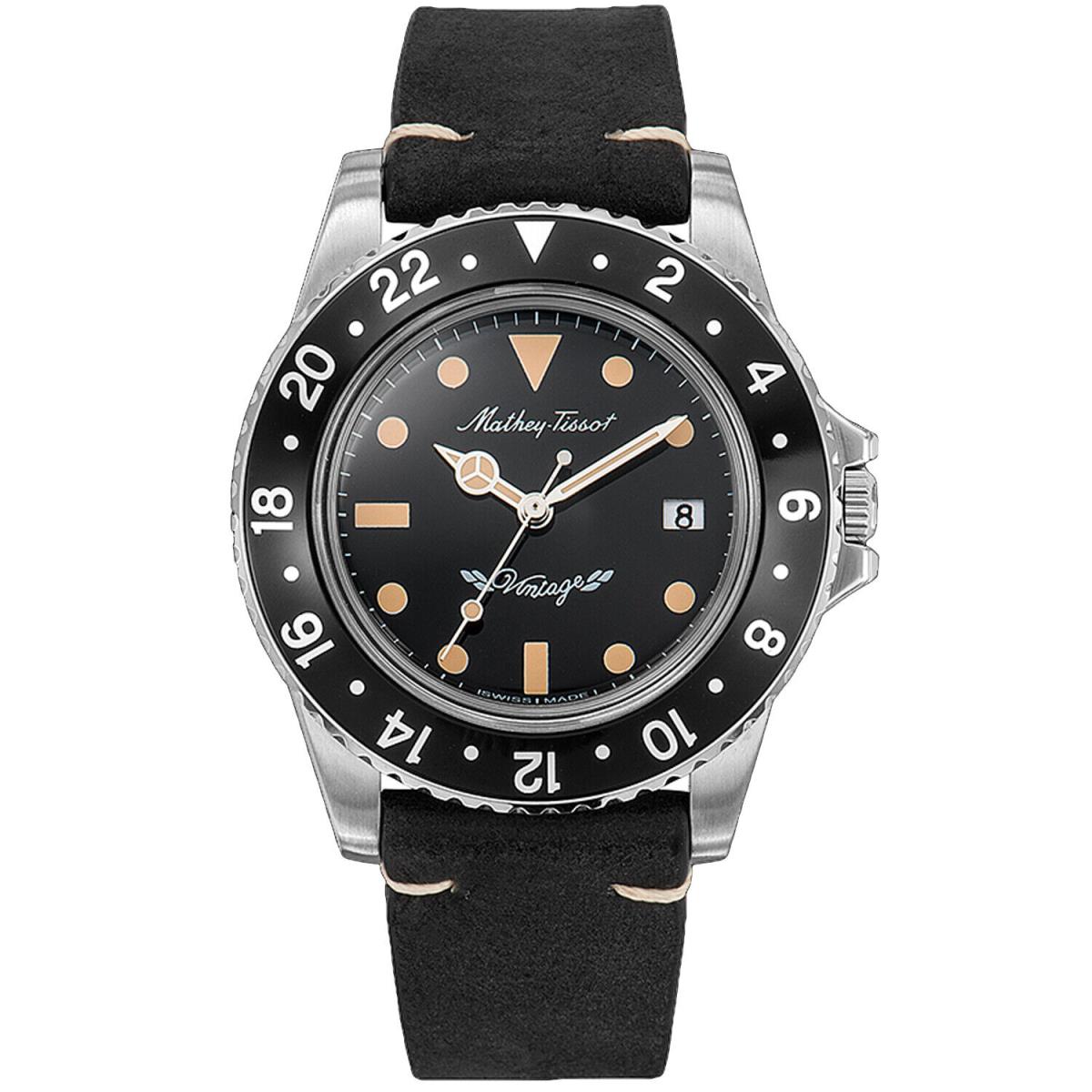 Mathey Tissot Men`s Vintage Black Dial Watch - H900ALN