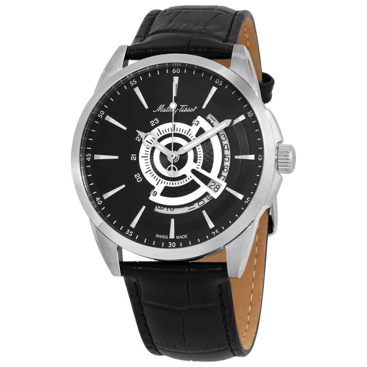 Mathey-tissot Mondo Quartz Black Dial Men`s Watch H711AN