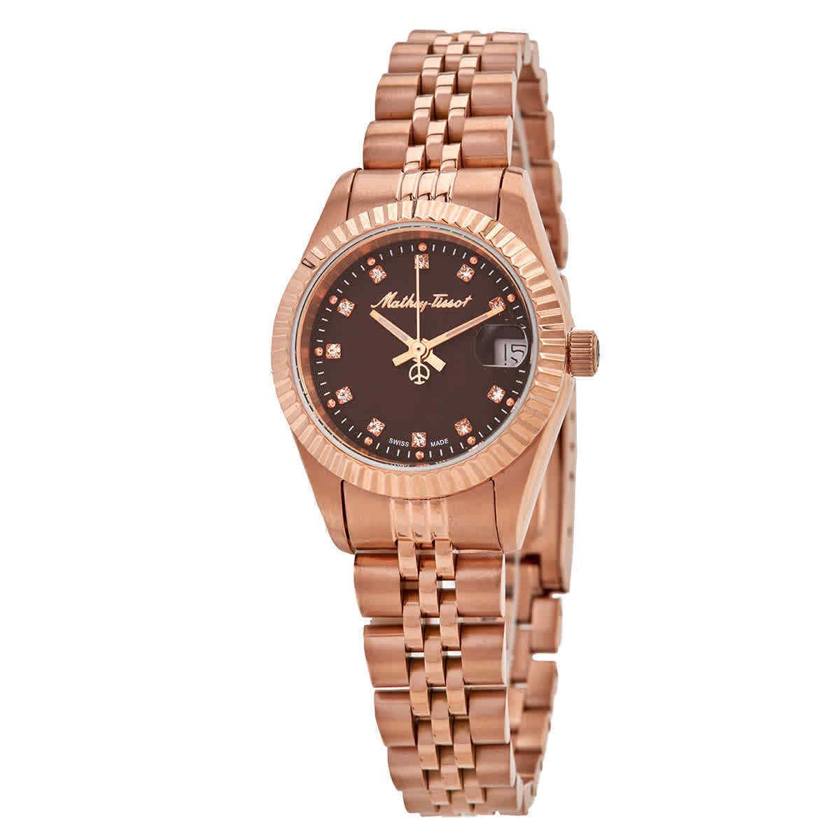 Mathey-tissot Mathy II Quartz Brown Dial Ladies Watch D710PRM