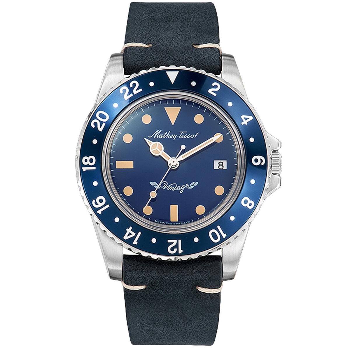 Mathey Tissot Men`s Vintage Blue Dial Watch - H900ALBU