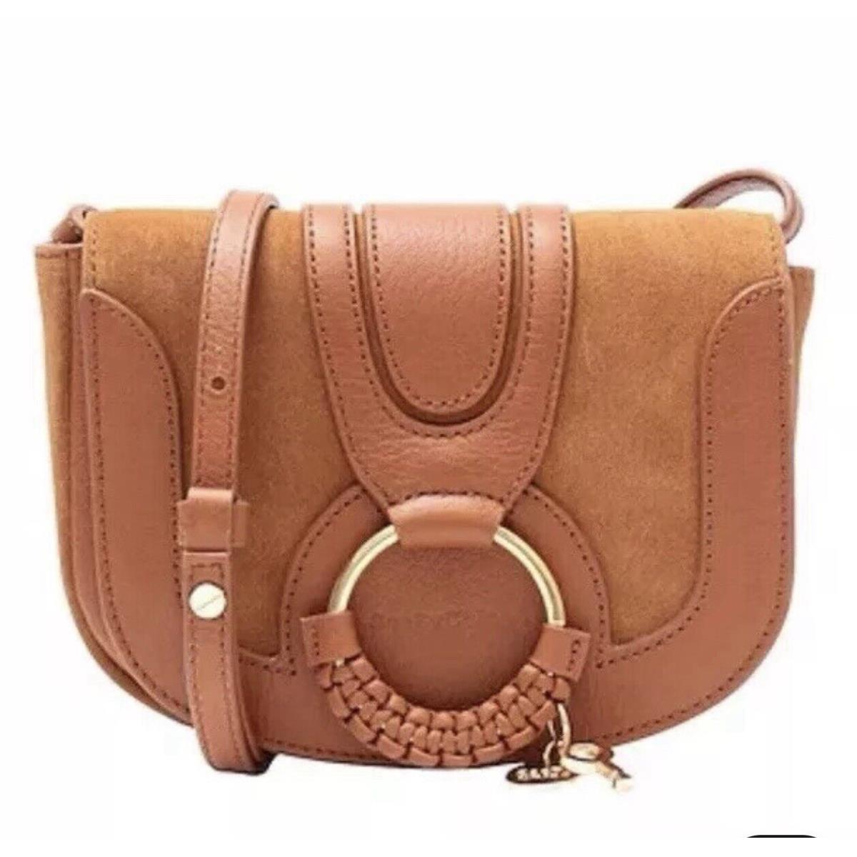See By Chloe Hana Mini Handbag Leather Suede Caramello Crossbody Designer