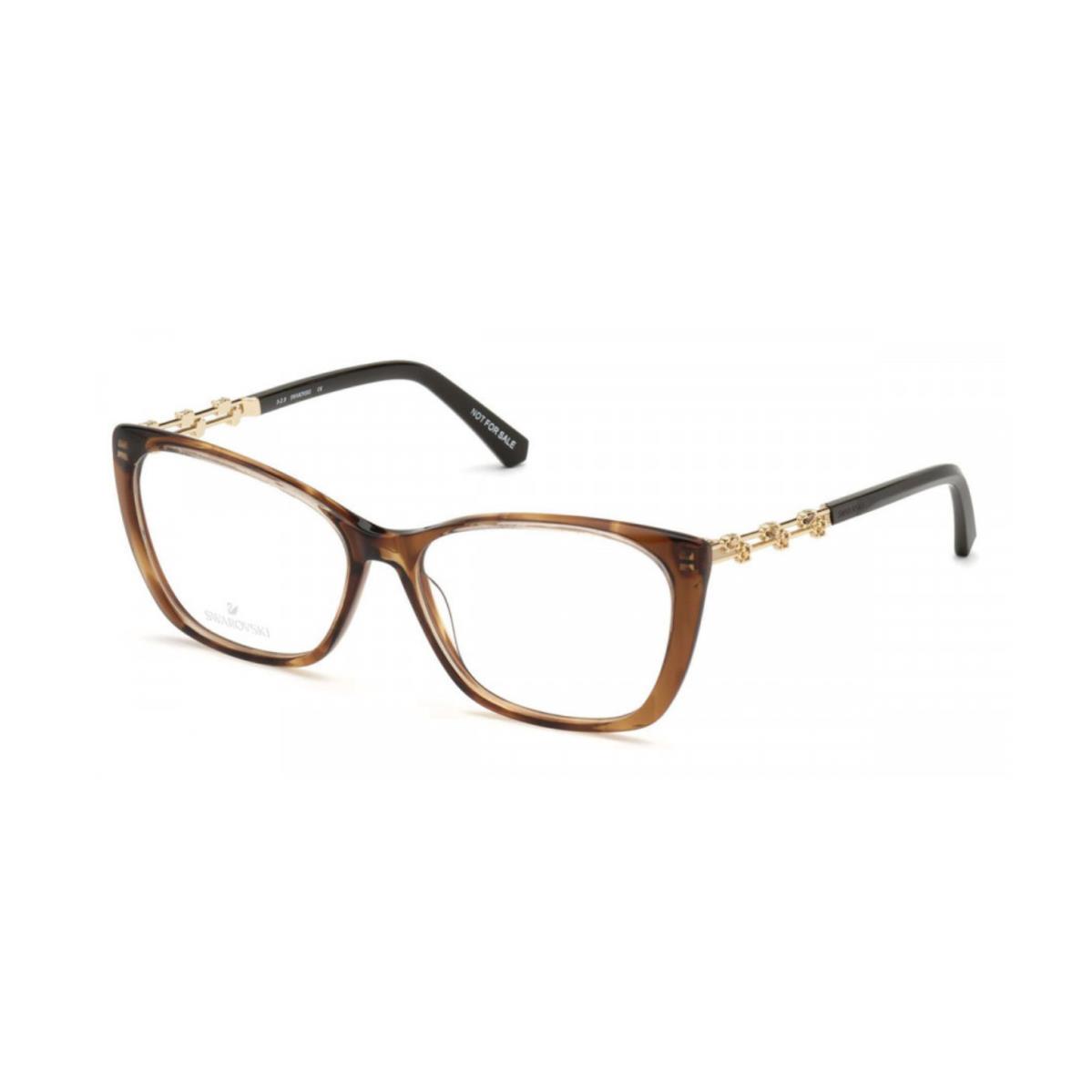Swarovski SK5383 Cat Eye Eyeglasses Light Brown