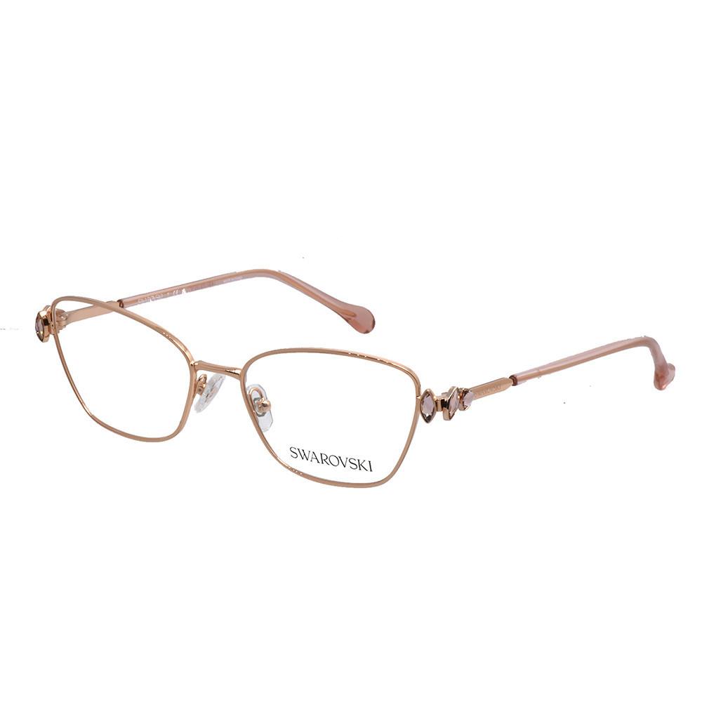 Swarovski SK 1006 4014 Rose Gold Metal Pillow Eyeglasses 53mm