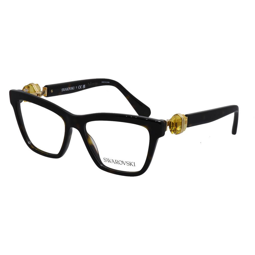 Swarovski SK 2021 1002 Dark Havana Plastic Square Eyeglasses 53mm