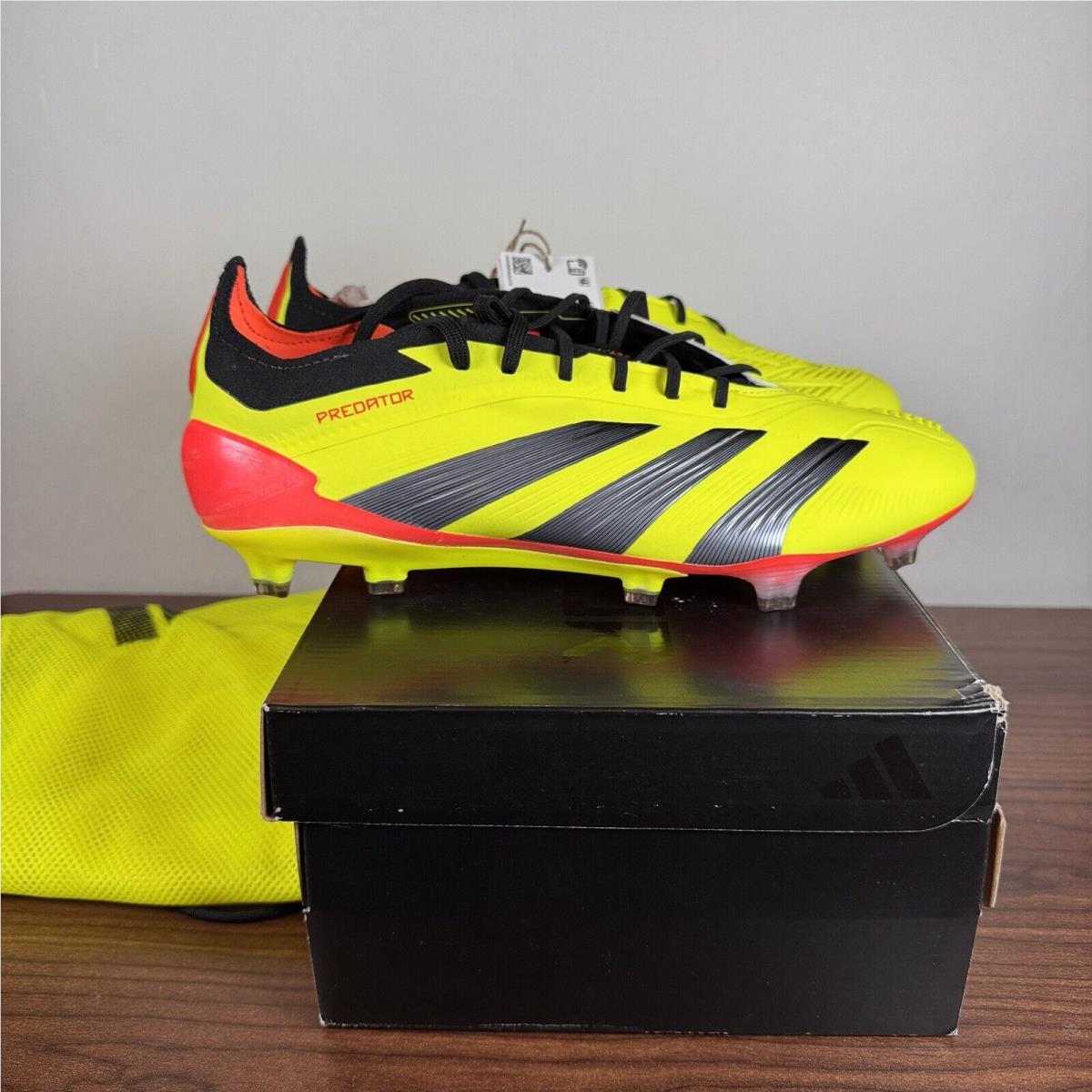 Adidas Predator Elite FG Soccer Cleats Yellow Red Soccer Cleats Mens 6-13