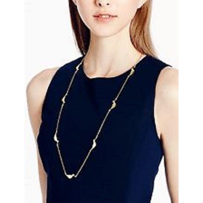 Kate Spade York Sand Piper Scatter Long Necklace Rare Gold