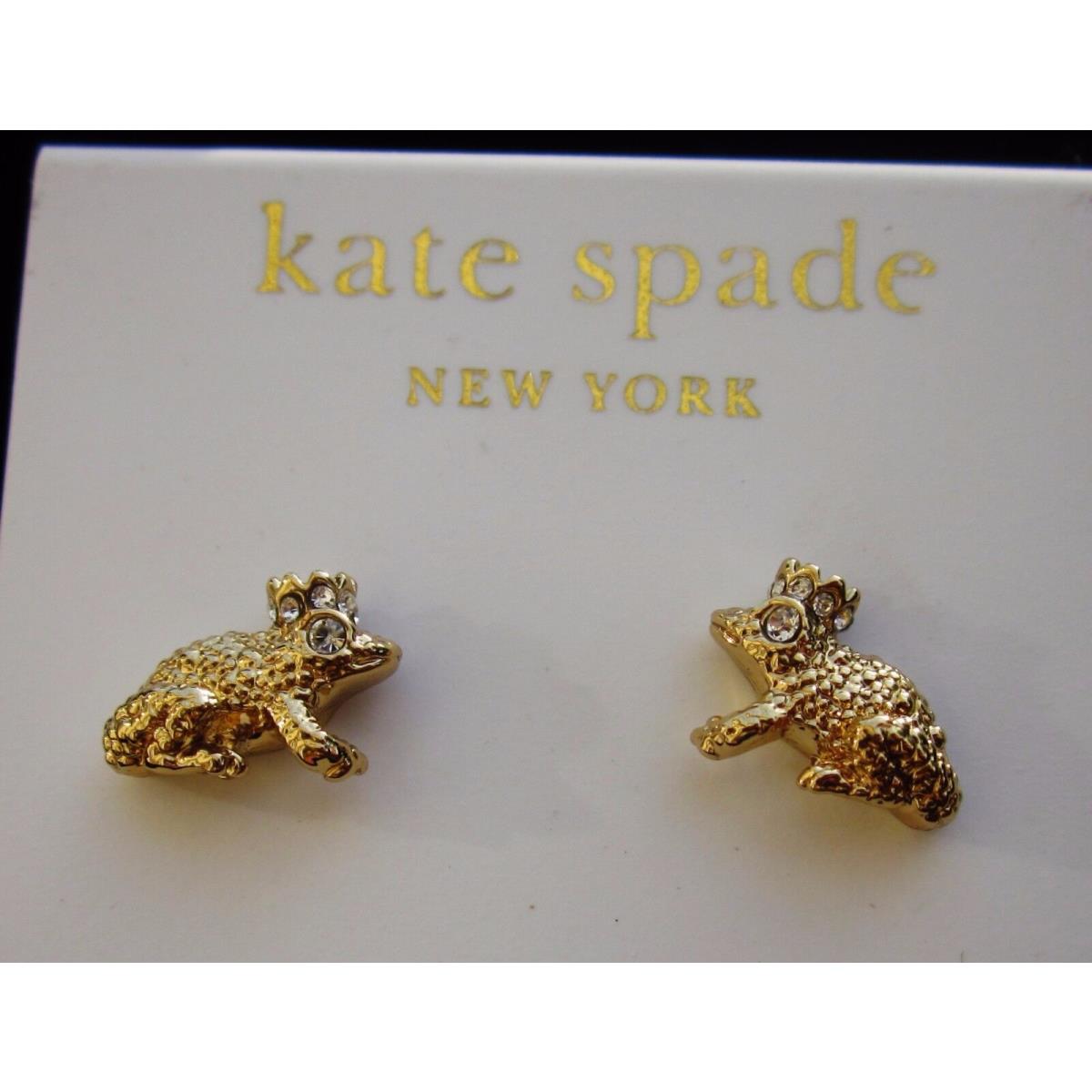 Kate Spade York Prince Charming Rare Stud Earrings Mini Frog Kiss a Prince  - Kate Spade jewelry - 098686533844 | Fash Brands