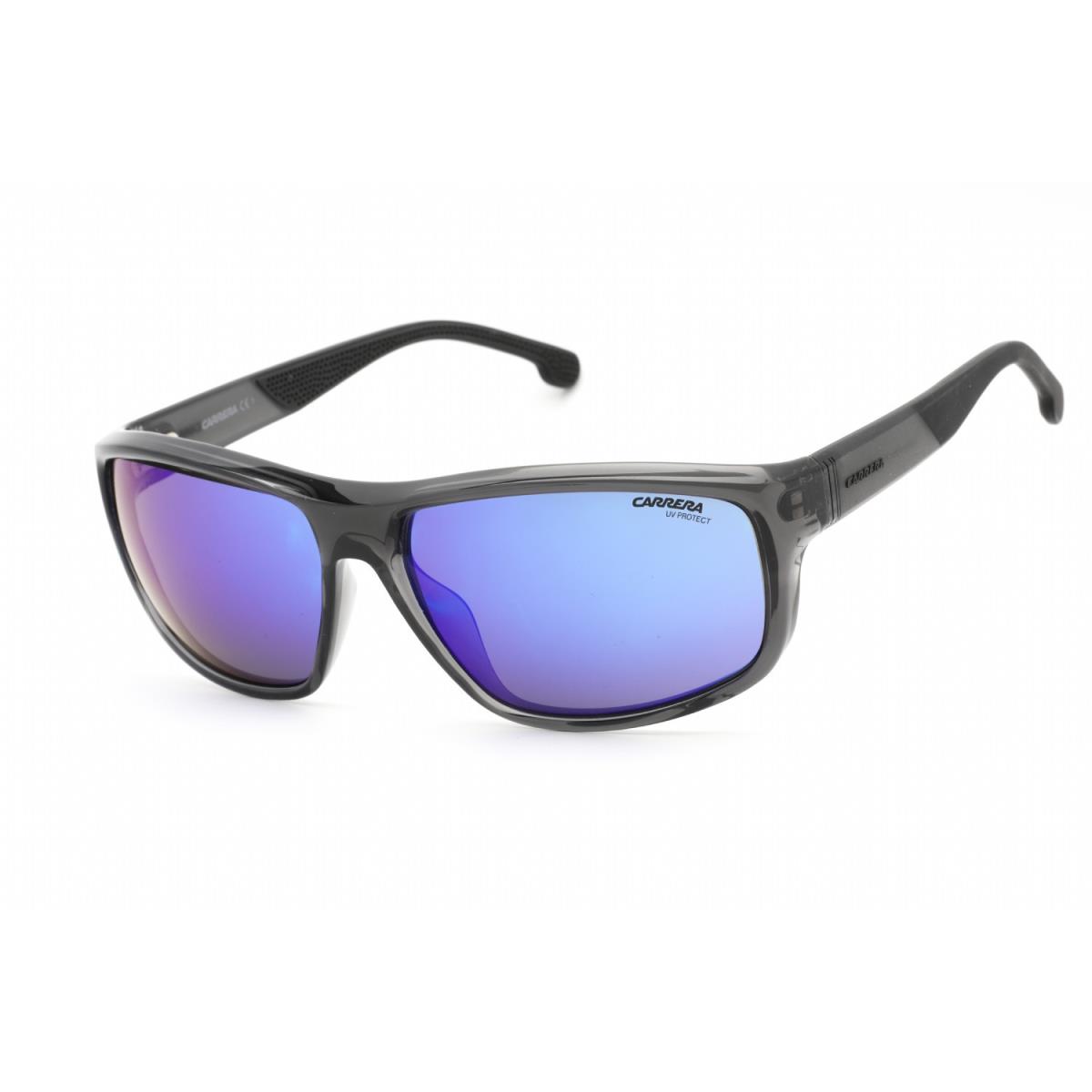 Carrera 8038/S 009V Z0 Sunglasses Grey Blue Frame Blue Mirror Lenses 61mm