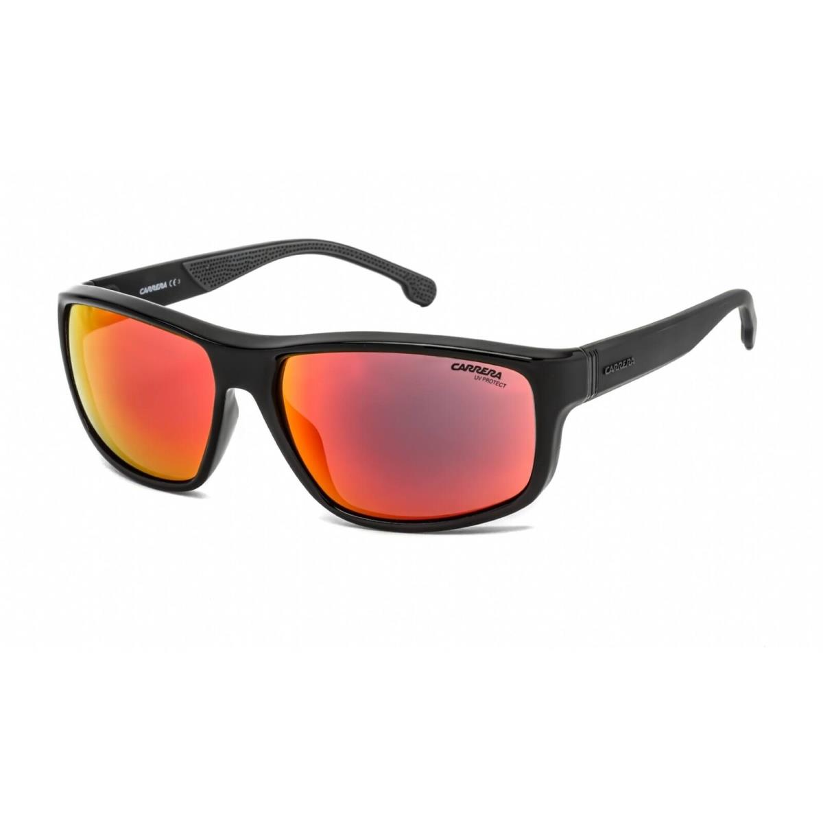 Carrera Men`s Sunglasses Black Red Rectangular Full Rim Frame 8038/S 0OIT UZ