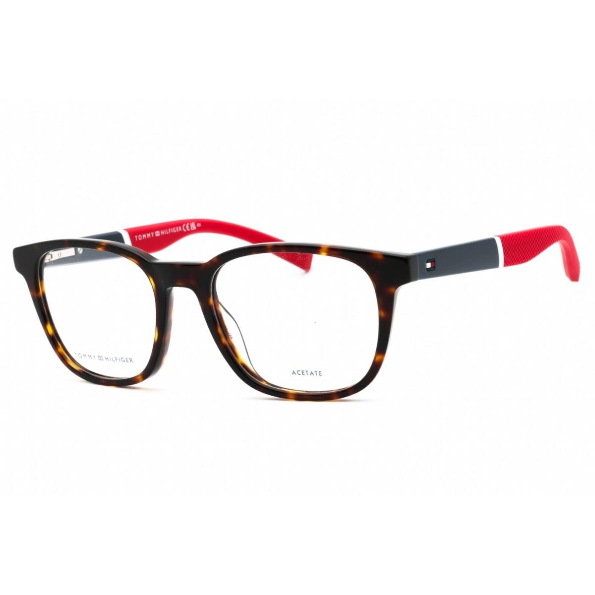 Tommy Hilfiger Men`s Eyeglasses Havana Plastic Full Rim Frame TH 1907 0086 00