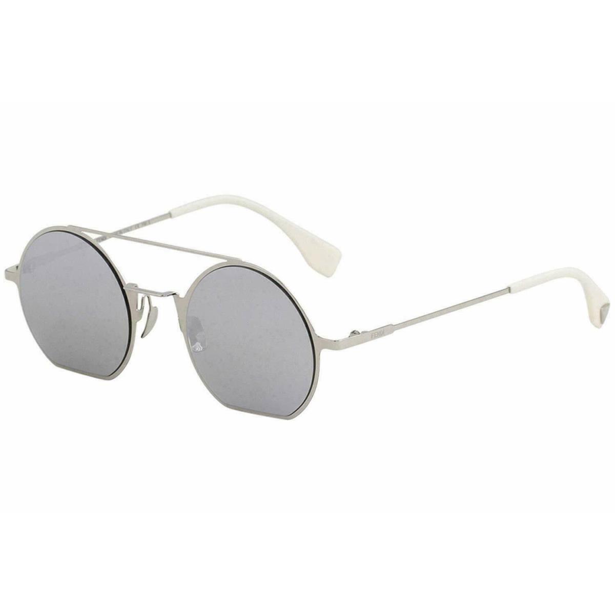 Fendi Eyeline FF 0291/S-0010-48/22 DC Palladium Sunglasses Silver Mirror Lens