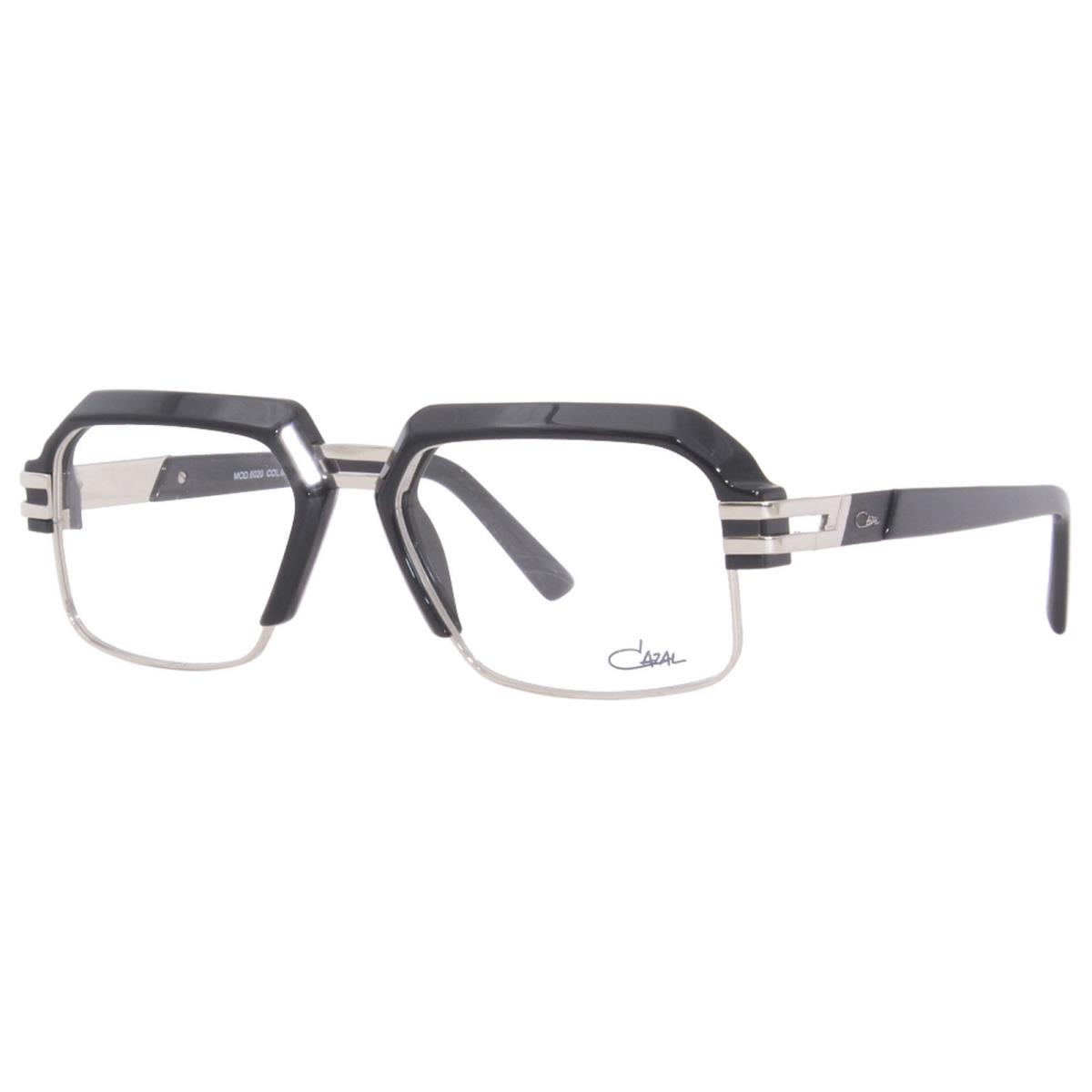 Cazal Men`s Eyeglasses 6020 002 Polished Black/silver Fullrim Optical Frame 55mm