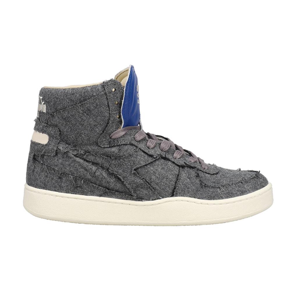 Diadora Mi Basket Italia Valdilana High Top Mens Grey Sneakers Casual Shoes 177 - Grey