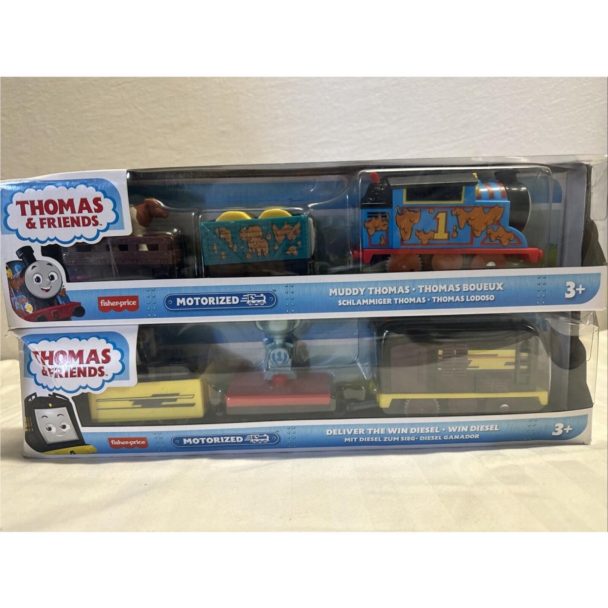 Includes Thomas Friends Muddy Thomas All Engines Go Motorized Train-distres BX