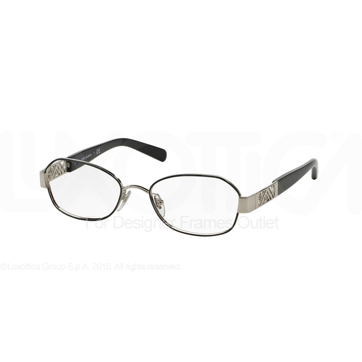 Tory Burch Women`s Eyeglasses TY1043 3059 Black Sliver 52-17-135
