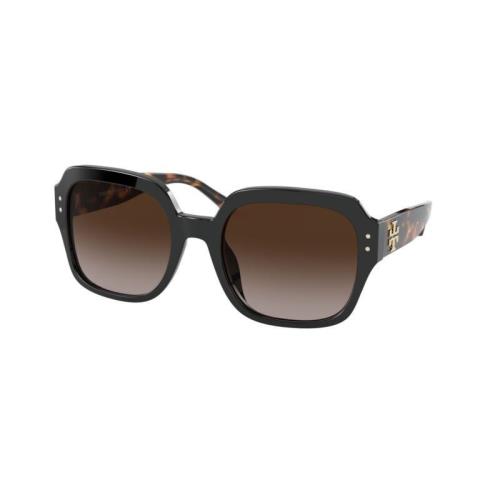 Tory Burch TY7143U 185113 Square Dk Tortoise Brown Grad Women Sunglasses