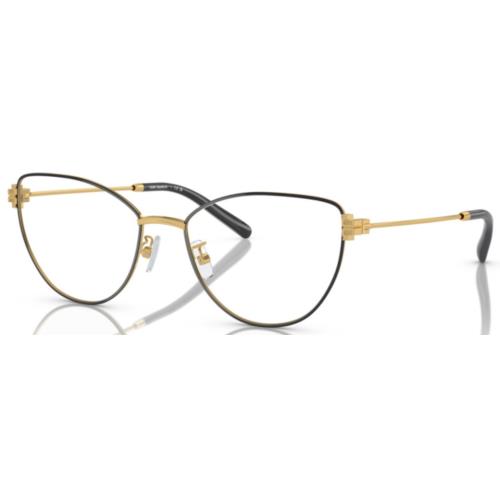 TY1083 3355 Eyeglasses Frame Women`s Black/gold Full Rim Cat Eye 52mm by Tory Burch