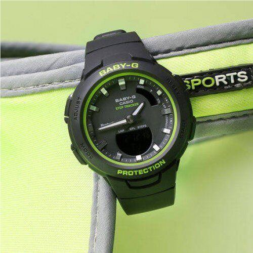 Casio Baby-g Analog-digital Green Casual Quartz Women`s Watch BSA-B100SC-1A