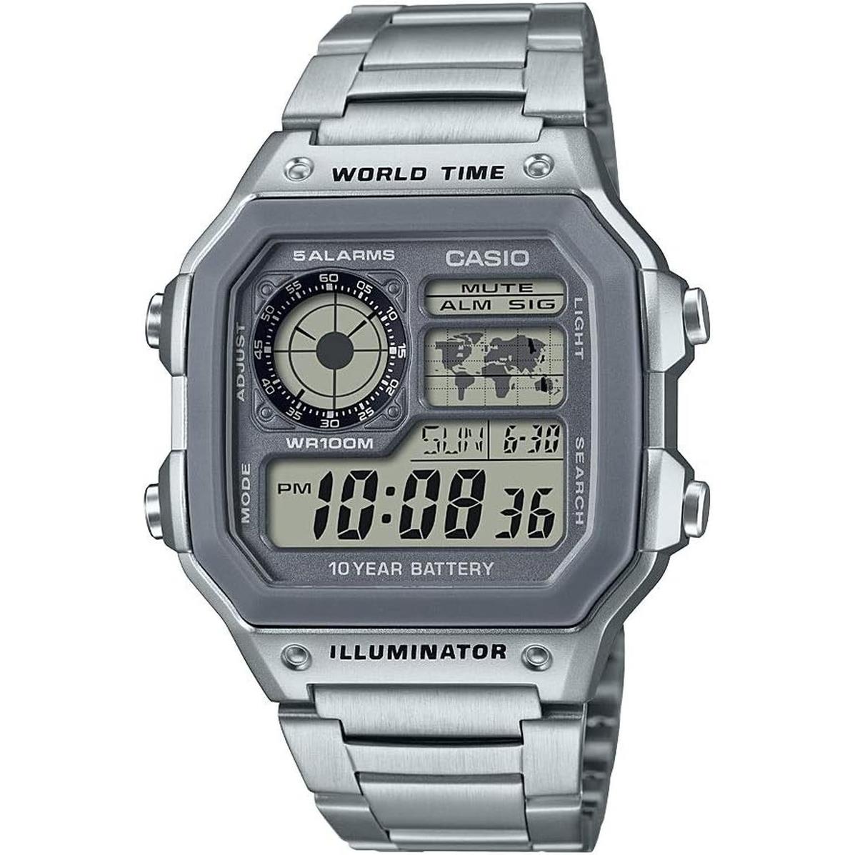 Casio AE1200WH Series Men S Digital Watch 100M WR Multi Alarms 100 Sec S