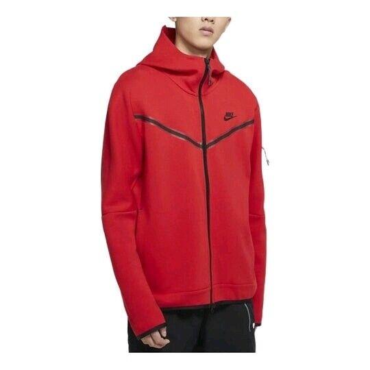Nike Sportswear Tech Fleece Full Zip Hoodie - University Red XL