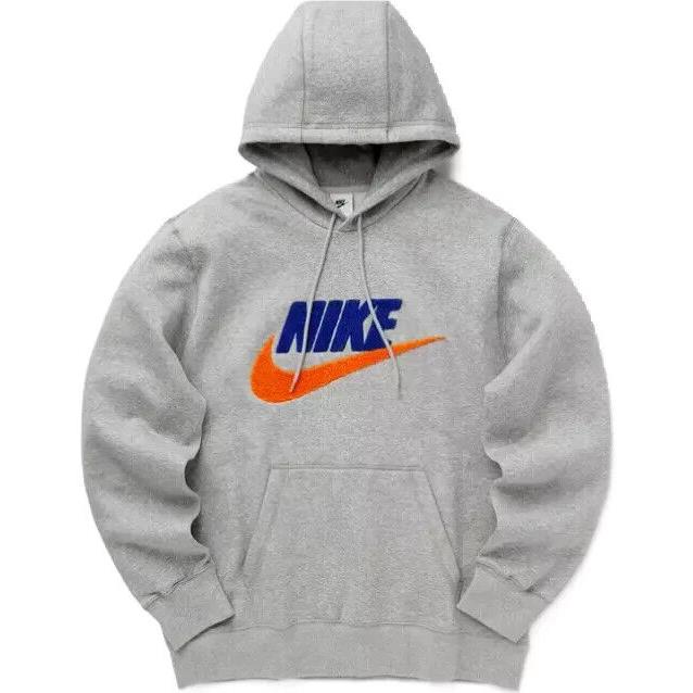 Nike Club Fleece Pullover Hoodie Sweatshirt FN3104-063 Gray Mens Size-xl