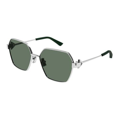 Bottega Veneta BV1224S Silver/green 003 Sunglasses