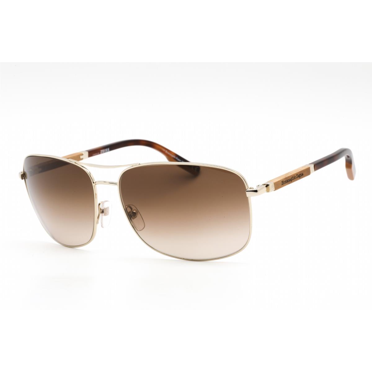 Tom Ford Ermenegildo Zegna EZ0176 32F Sunglasses Gold Frame Gradient Brown Lenses 66 Mm