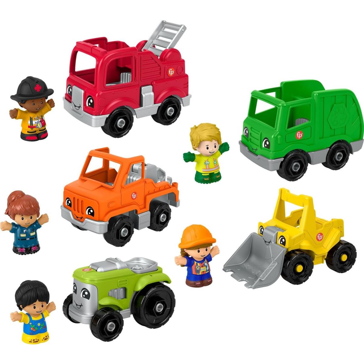 Fisher-price Little People Toddler Playset Activity Vehicles Set with 10