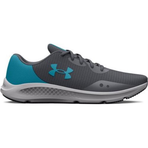 Under Armour Men`s UA Charged Pursuit 2 Tech Running Shoes Pitch Gray/blue Surf/