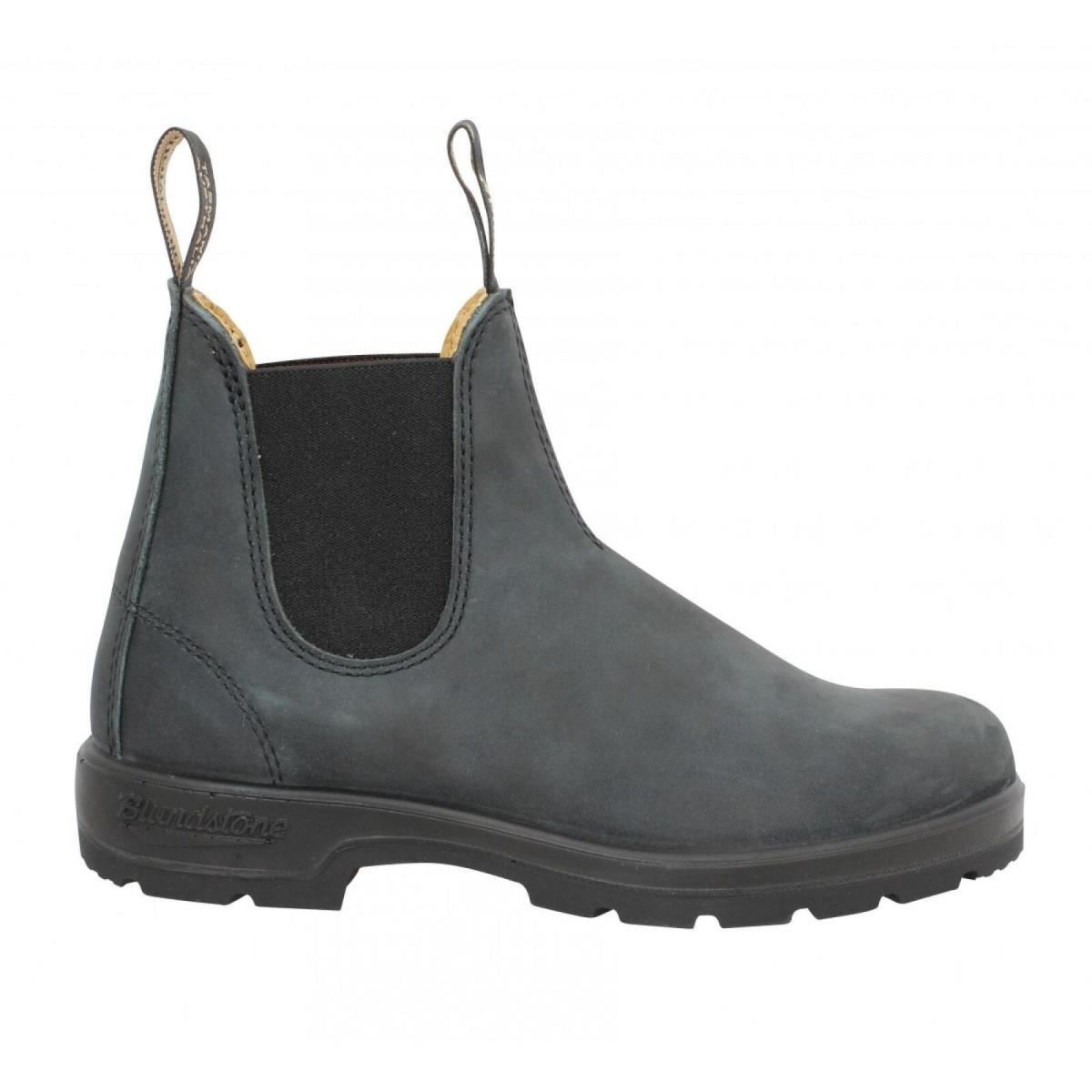 Blundstone 587 Men`s Classic Chelsea Boots Rustic Dark Gray Black