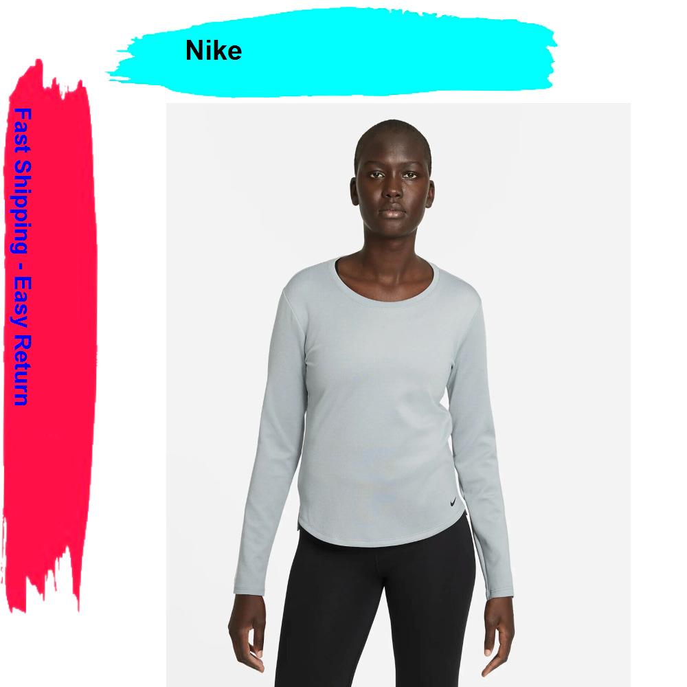 Nike DD4927-073 Therma-fit One Women`s Long-sleeve Top Particle Gray Heather