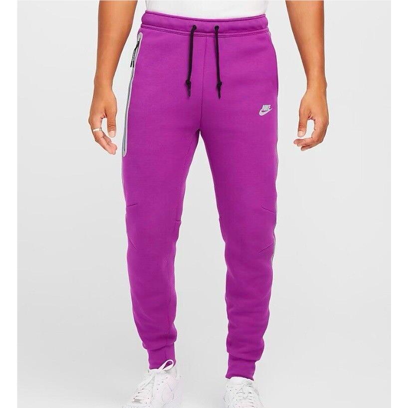 Nike Tech Fleece Joggers Reflective Bold Berry FZ0762 505 Men`s SZ 3XL