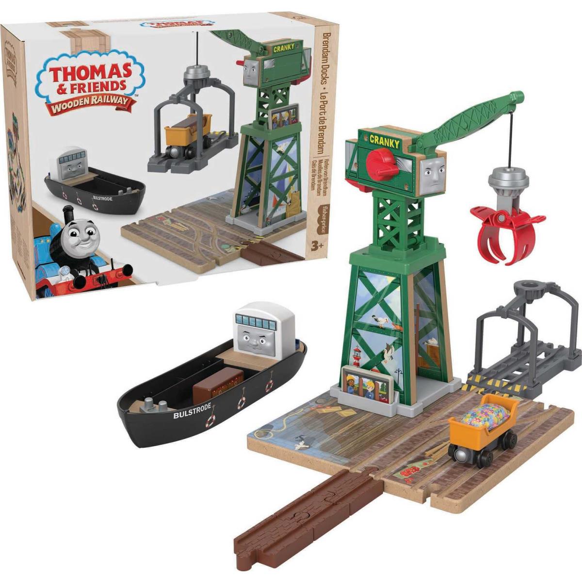 Thomas Friends Wooden Railway Toy Train Set Brendam Docks Wood Playset