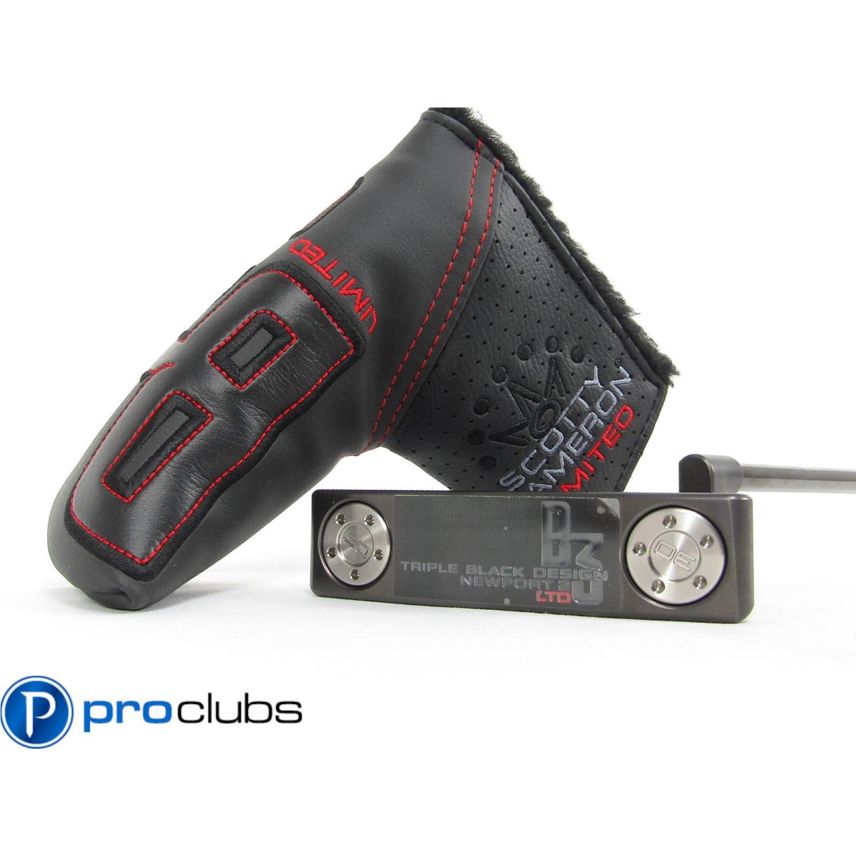 Scotty Cameron B3 Triple Black Port 2 Limited Putter W/headcover 429021