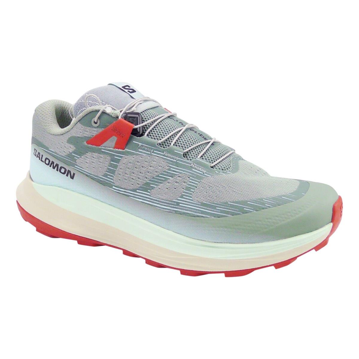 Salomon Ultra Glide 2 Women`s Trail Shoes Lily Pad / Bleached Aqua / Hot Sauce - Green