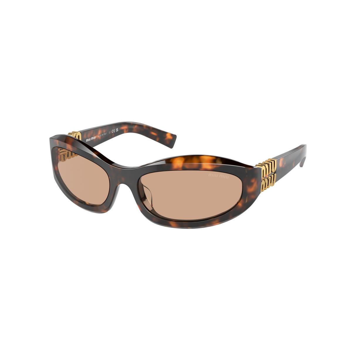 MU 14ZS 14L90H Honey Havana Dark Brown 59 mm Women`s Sunglasses by Miu Miu