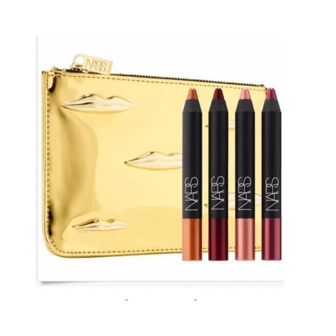 Nars Man Ray The Kiss Velvet Matte Lip Pencil Set Kit Crayons Gold Bag Limited by NARS Cosmetics