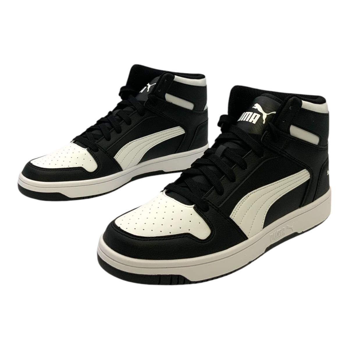 Puma Rebound Layup SL Mid Top Sneaker Puma Black/puma White US Men`s 10.5 - Black
