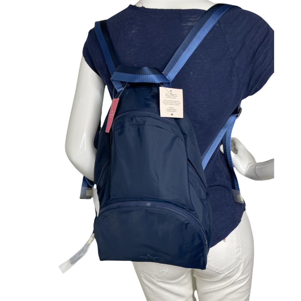 Kate Spade Arya Medium Night Cap Blue Nylon Packable Backpack Bag