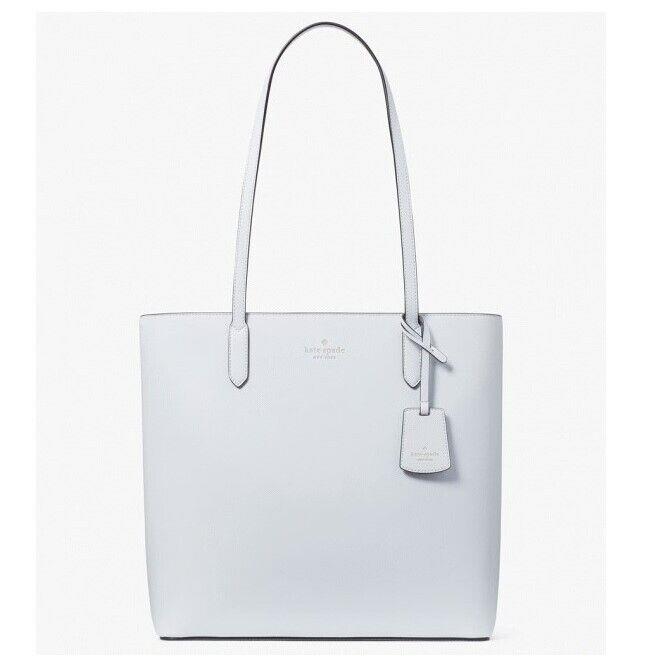 Kate Spade Brynn Tote Bag Purse KG109 Saffiano Pvc Pale Sapphirine White