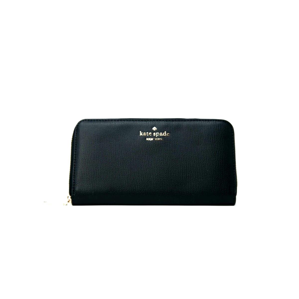 Kate Spade Fannie Large Continental Zip Around Wallet Black