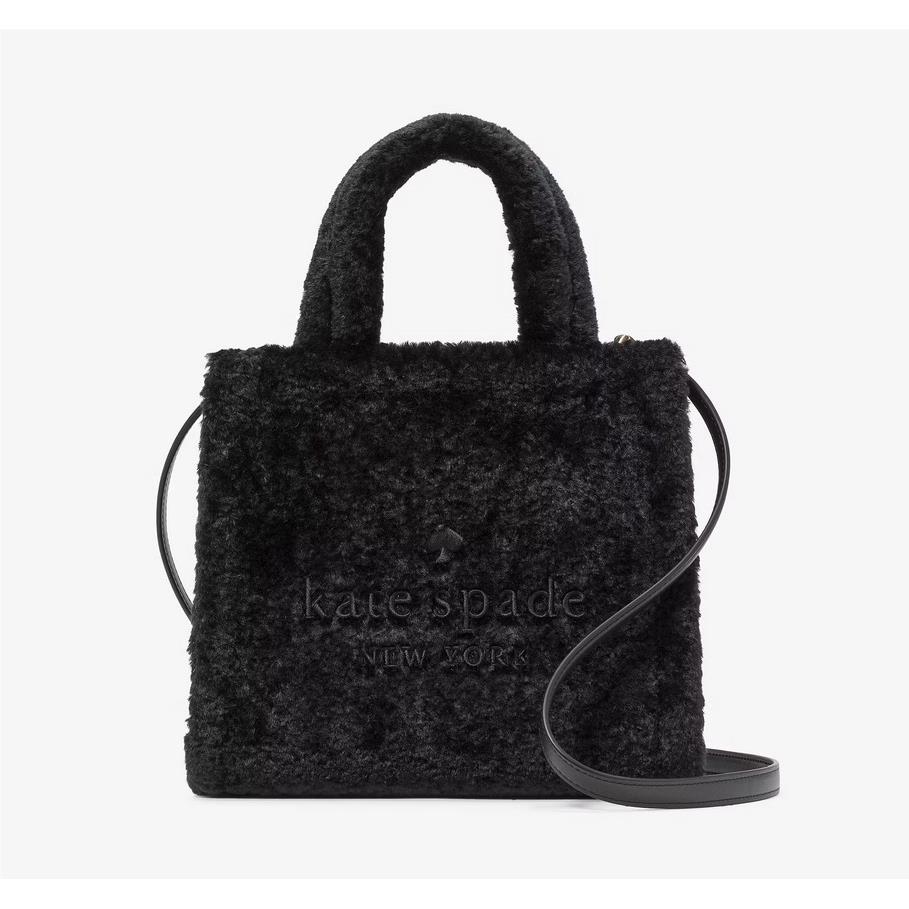 New Kate Spade Ellie Fur Small Tote Black K3861