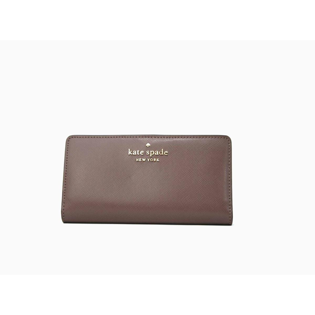 Kate Spade Staci Slim Bifold Wallet Dusk Cityscape Med. Tan