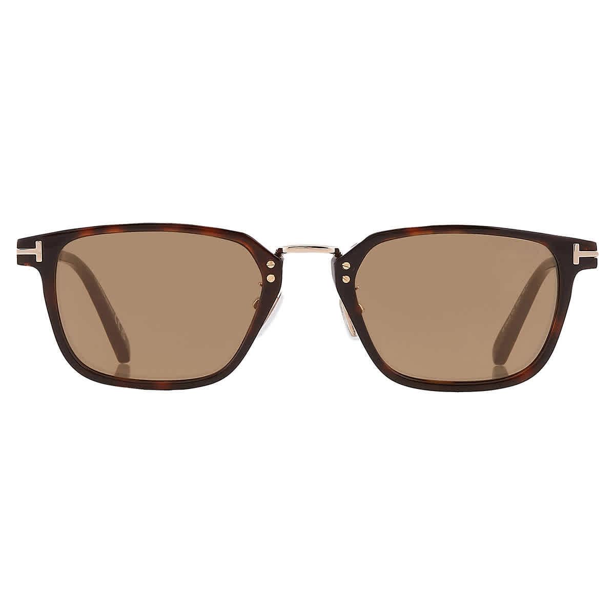 Tom Ford Brown Square Men`s Sunglasses FT1042-D 52E 52 FT1042-D 52E 52